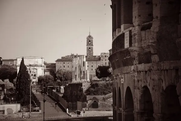 Coliseu em Roma, monocromático — Fotografia de Stock