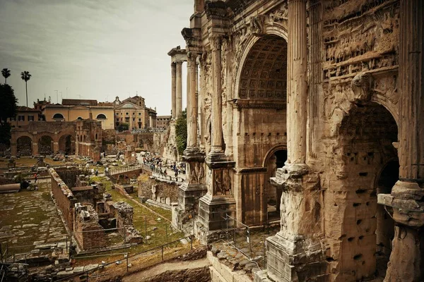 Rome Forum met ruïnes — Stockfoto