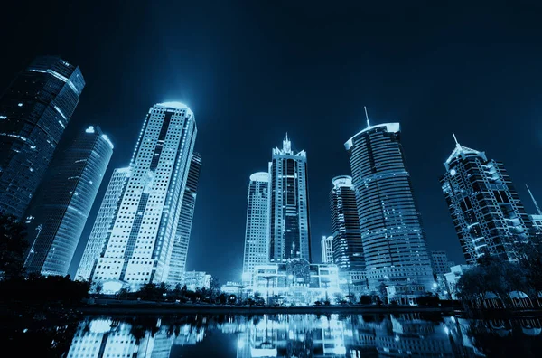 Shanghai cityscape at night — Stock Photo, Image