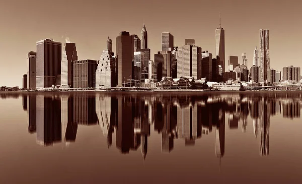 Manhattan pénzügyi negyedének — Stock Fotó