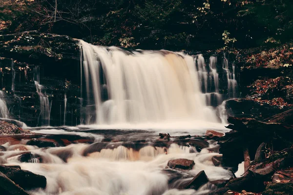 Watervallen van de herfst in park — Stockfoto