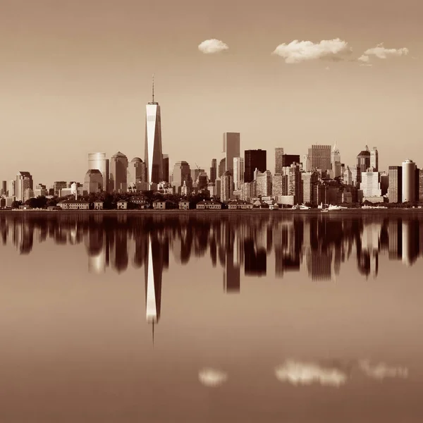 Manhattan downtown skyline — Stock Photo, Image