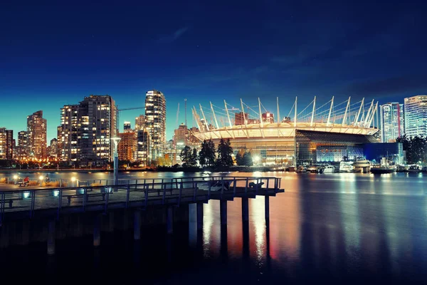 Vista nocturna de Vancouver — Foto de Stock