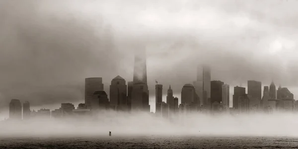 Kabut pusat kota New York — Stok Foto