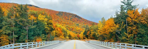 Autostrady i jesień liści — Zdjęcie stockowe