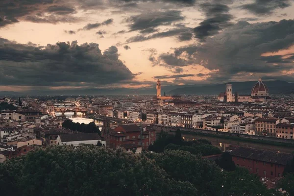 Západ slunce Panorama Florencie — Stock fotografie