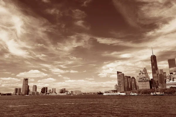 Manhattan downtown skyline — Stock Photo, Image