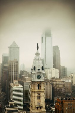 Philadelphia city rooftop view clipart