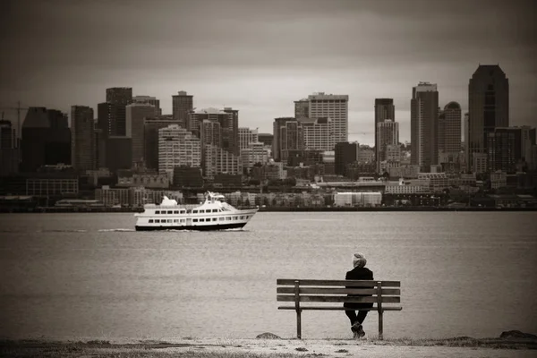 Skyline di Seattle città — Foto Stock