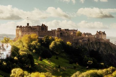 Edinburgh castle panorama clipart