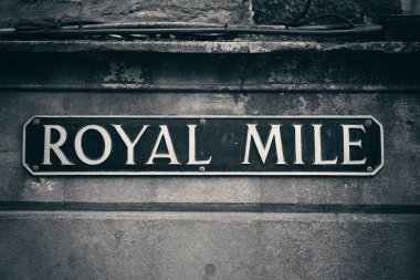 Royal Mile Edinburgh işareti