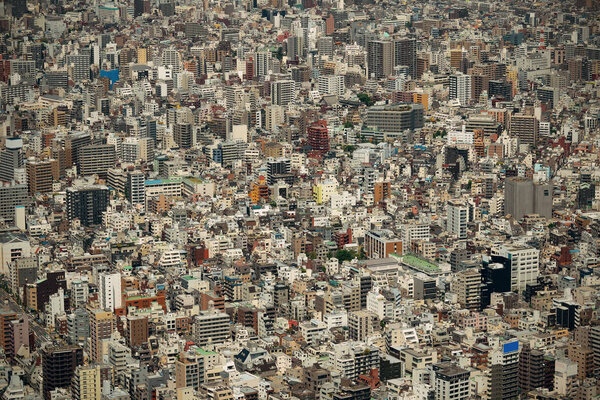 Tokyo urban skyline