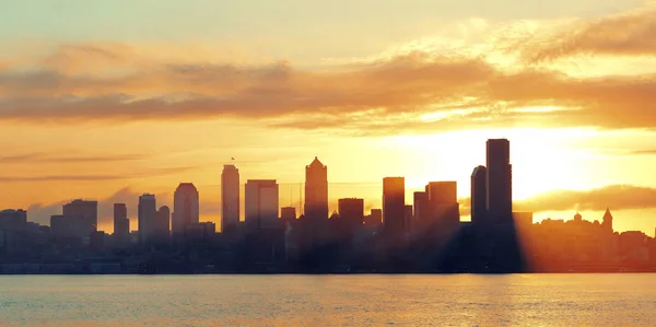 Vista del amanecer de Seattle — Foto de Stock
