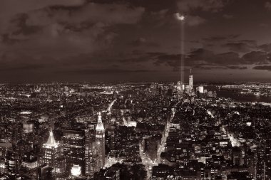 New York City şehir merkezi silueti
