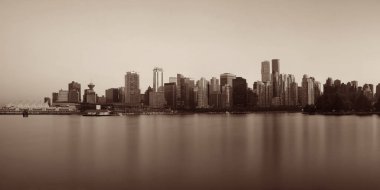 Vancouver şehir merkezindeki panorama 