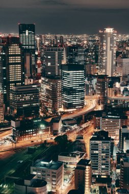 Gece Osaka Kentsel şehir