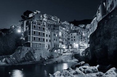 Riomaggiore waterfront adlı gece