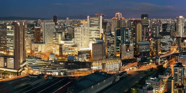 Osaka ciudad urbana por la noche —  Fotos de Stock