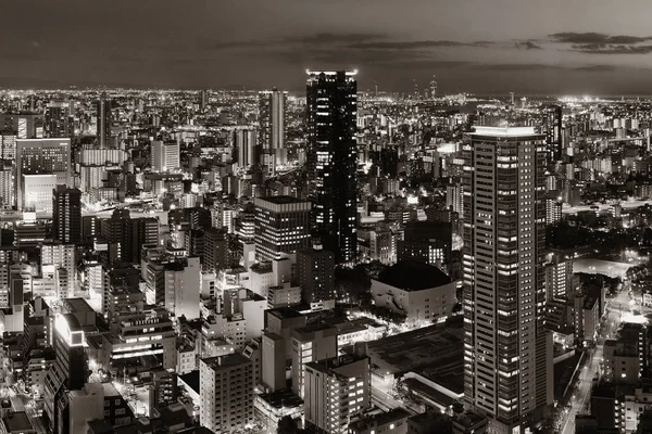 Osaka cidade urbana à noite — Fotografia de Stock