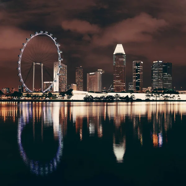 Singapur gökyüzü geceleri — Stok fotoğraf