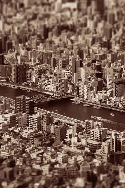 Tokyo stedelijke dak weergave — Stockfoto