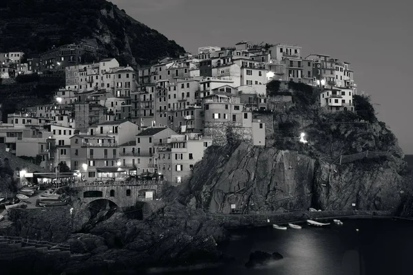 Manarola in Cinque Terre at night — ストック写真