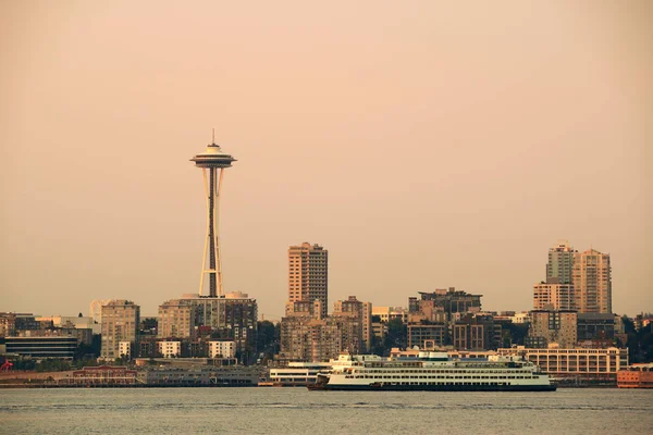 Seattle vista do horizonte da cidade — Fotografia de Stock