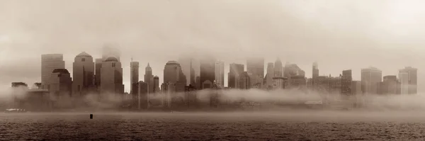 New York City downtown fog — Stock Photo, Image