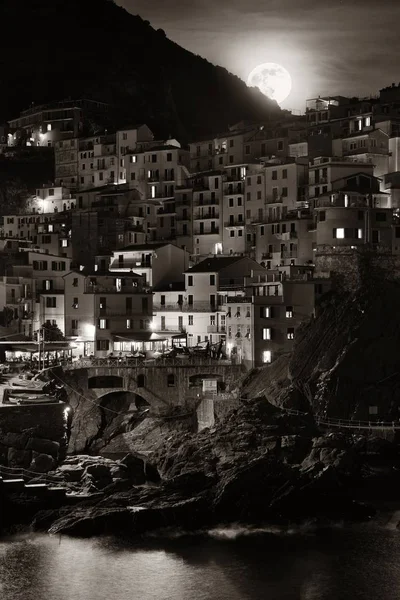 Manarola in Cinque Terre at night — Stockfoto