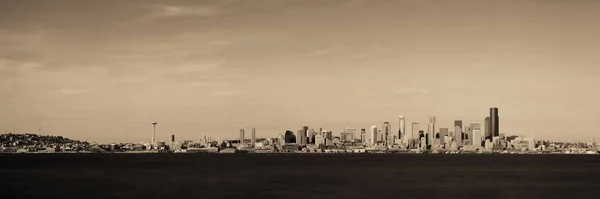 Panorama de Seattle al atardecer — Foto de Stock