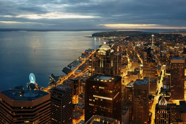 Seattle rooftop panorama — Stock Photo, Image