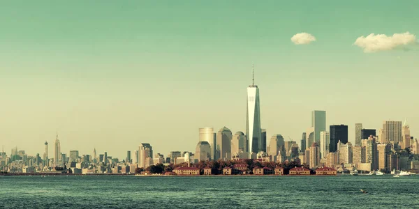 Skyline der Innenstadt von Manhattan — Stockfoto