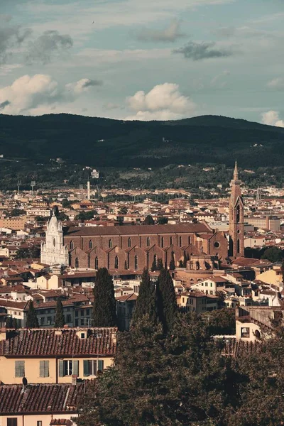 Na widok panoramę Florencji dachu — Zdjęcie stockowe