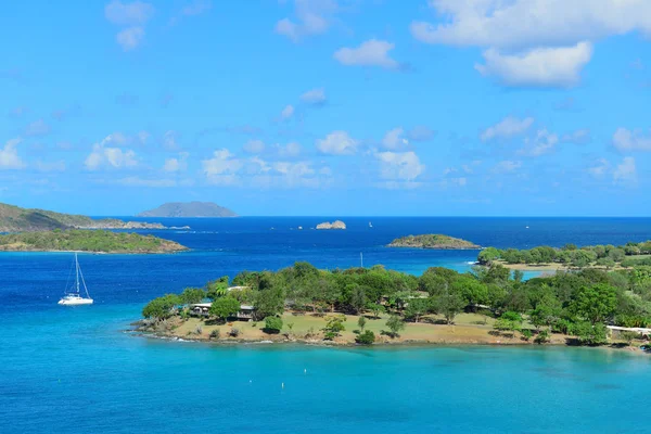 Virgin Islands with boat — Stock Photo, Image