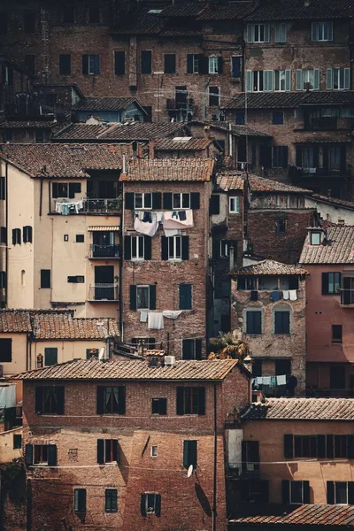 Siena, İtalya 'daki eski binalar — Stok fotoğraf