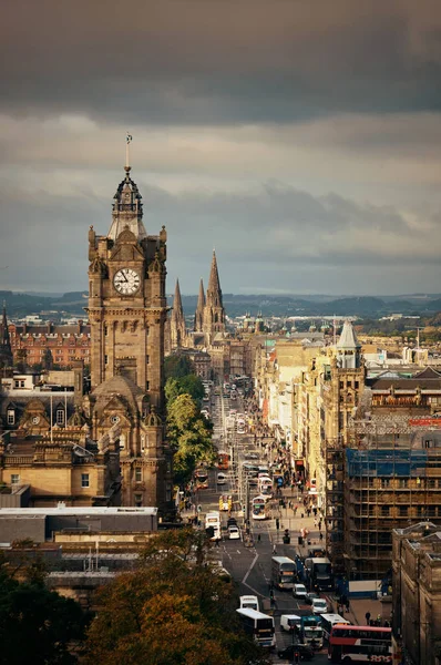 Edimburgo vista para o telhado da cidade — Fotografia de Stock