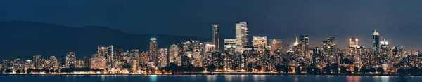 Vancouver stad 's nachts — Stockfoto