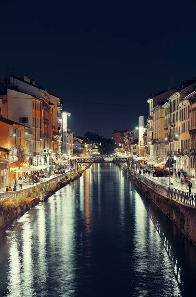 Kanał Naviglio Grande w Mediolanie — Zdjęcie stockowe