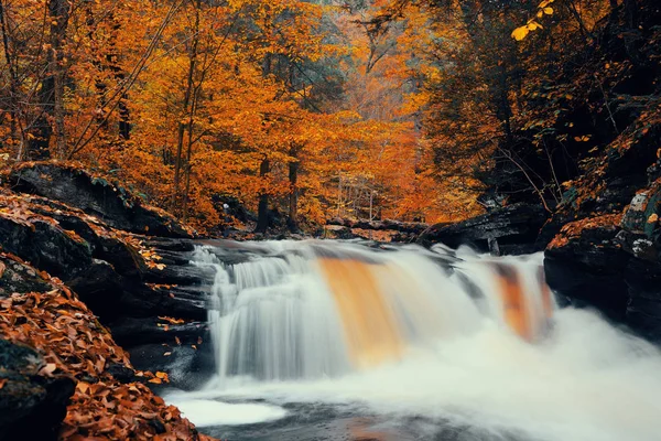 Podzimní vodopády v parku — Stock fotografie