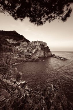Cinque Terre 'deki Manarola şehri. 