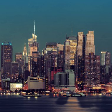 Midtown Manhattan skyline clipart
