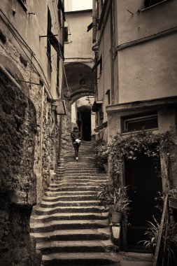 Riomaggiore tipik sokak görünümü