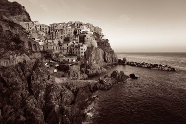 Cinque Terre 'deki Manarola şehri. 
