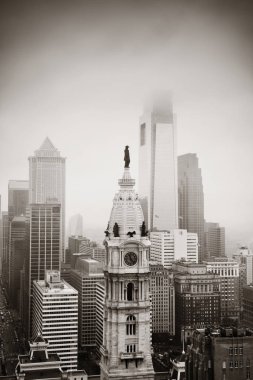 Philadelphia city rooftop view  clipart