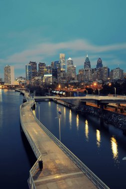 Philadelphia manzarası, gece