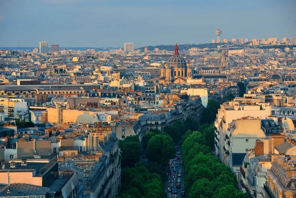 Paris rooftop vy — Stockfoto