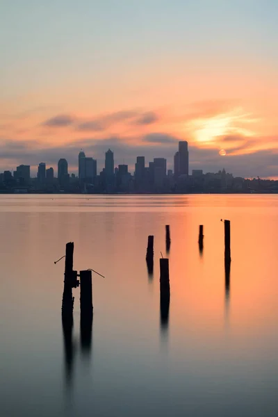 Seattle şehir manzarası görünümü — Stok fotoğraf