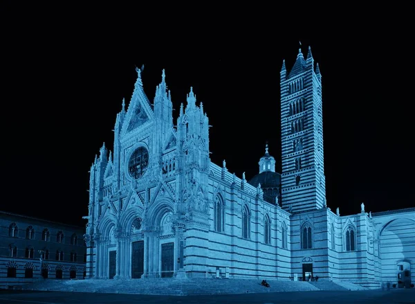 Siena Cathedral at night — Stock Photo, Image