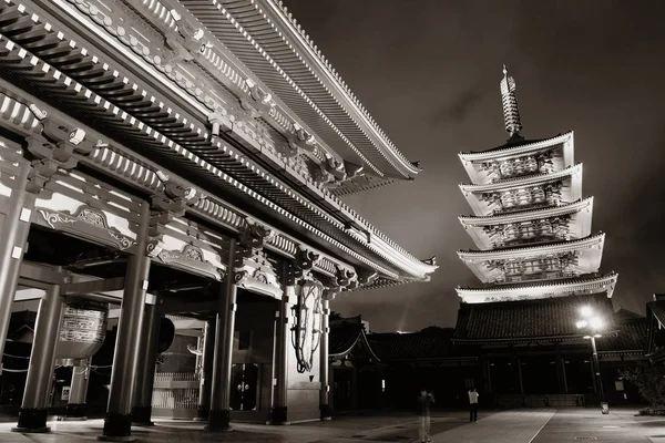 도쿄에서 센 소지 사원 — 스톡 사진
