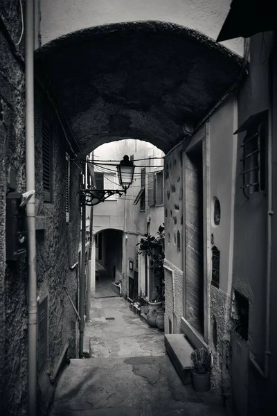 Vista típica del callejón en Riomaggiore — Foto de Stock